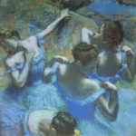 39. Degas, Four Ballerinas Resting Between Scenes, late 1890s