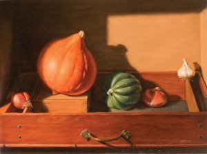 Mann, Squashes & Alliums in Paint Box, 2010
